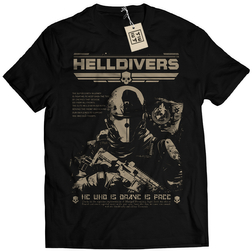 Koszulka Bawełniana t-shirt Męski HELLDIVERS 2 Dla Gracza