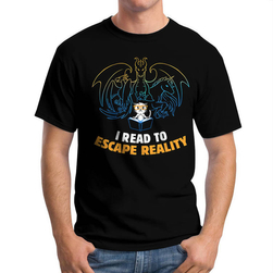 Koszulka Męska I Read Escape Reality Kot