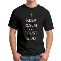 Koszulka Męska Keep Calm And Trust God Bóg