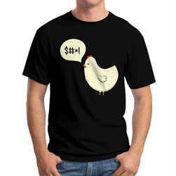 Koszulka Męska Śmieszna Kurczak Shit