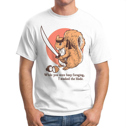 Koszulka Męska Śmieszne Squirrel Ninja
