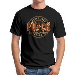 Koszulka Męska z Nadrukiem Fuck The Virus