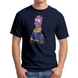 Koszulka Męska z Nadrukiem Homer Vanishing