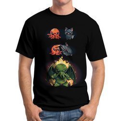 MĘSKA KOSZULKA T-SHIRT CTHULHU HORROR GEEK LOVECRAFT