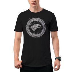 Męska Koszulka T-shirt GOT Gra o Tron Stark Ród Smoka
