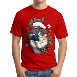 Meska Koszulką Totoro Świąteczna Mikołaj