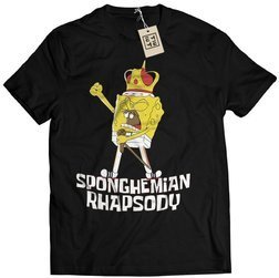 Męska Koszulka z Nadrukiem Freddie Mercury Queen SpongeBob