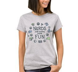 T-shirt Koszulka Damska Nerd Geek z Nadrukiem