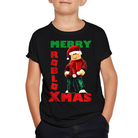 Dziecięca Koszulka Świąteczna Roblox Prezent