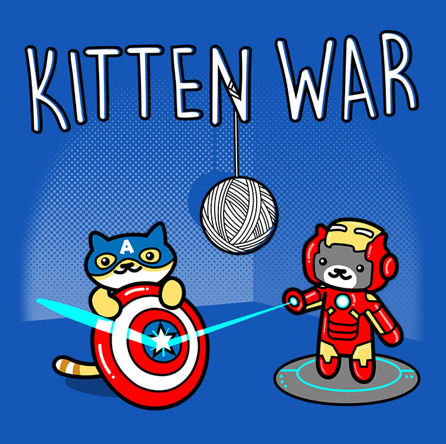 Kitten War (męska koszulka t-shirt)