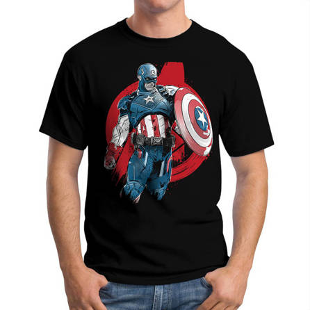 Koszulka Męska Kapitan Ameryka Marvel