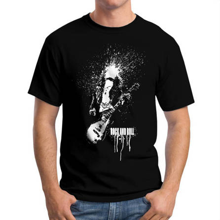 Koszulka Męska Muzyczna Rock n Roll Splash