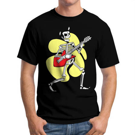 Koszulka Męska Muzyczna Rockstar Skeleton