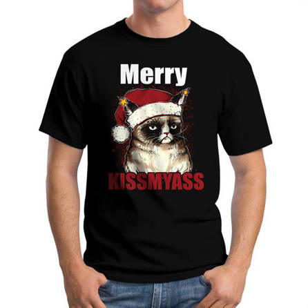 Koszulka Męska Święta Merry KissMyAss