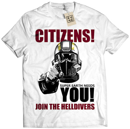 Koszulka t-shirt Męski HELLDIVERS 2 Dla Gracza