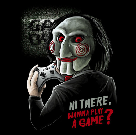 Wanna Play a Game? (męska koszulka t-shirt)