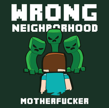 Wrong Neighborhood (męska koszulka t-shirt)